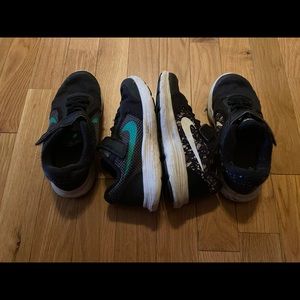 Two pair of Nike Revolution 3 shoes size 11.5